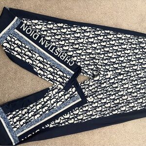 Christian Dior Navy and White Monogram Pants
